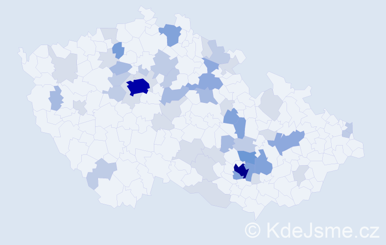 Příjmení: 'Rumler', počet výskytů 143 v celé ČR