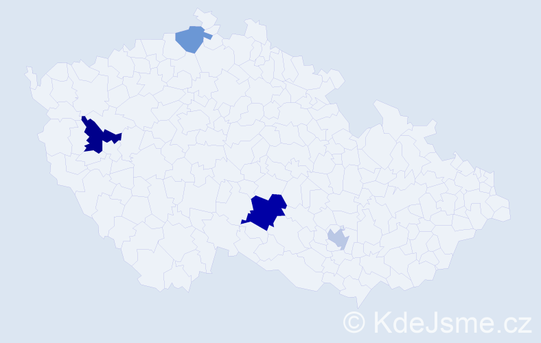 Příjmení: 'Prosch', počet výskytů 7 v celé ČR