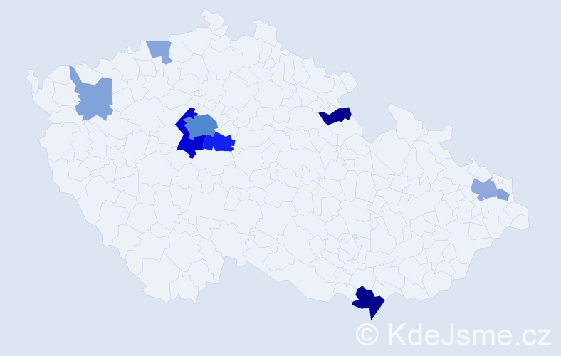 Příjmení: 'Komarova', počet výskytů 31 v celé ČR