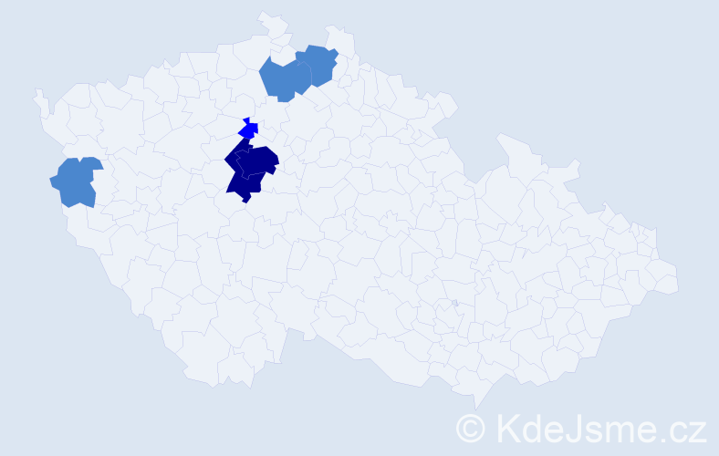 Příjmení: 'Loja', počet výskytů 11 v celé ČR