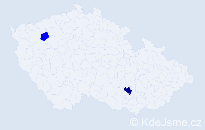 Příjmení: 'Tsedendambaa', počet výskytů 3 v celé ČR
