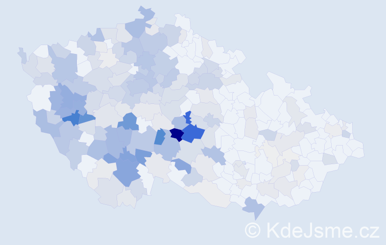 Příjmení: 'Balounová', počet výskytů 893 v celé ČR