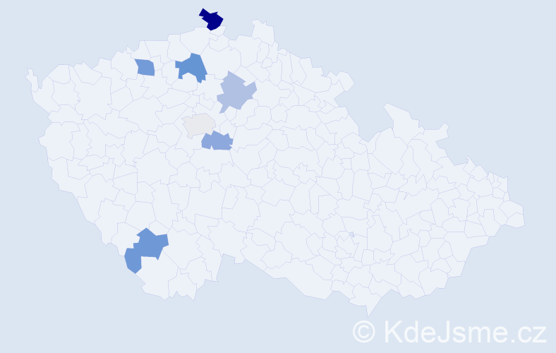 Příjmení: 'Baňacký', počet výskytů 11 v celé ČR