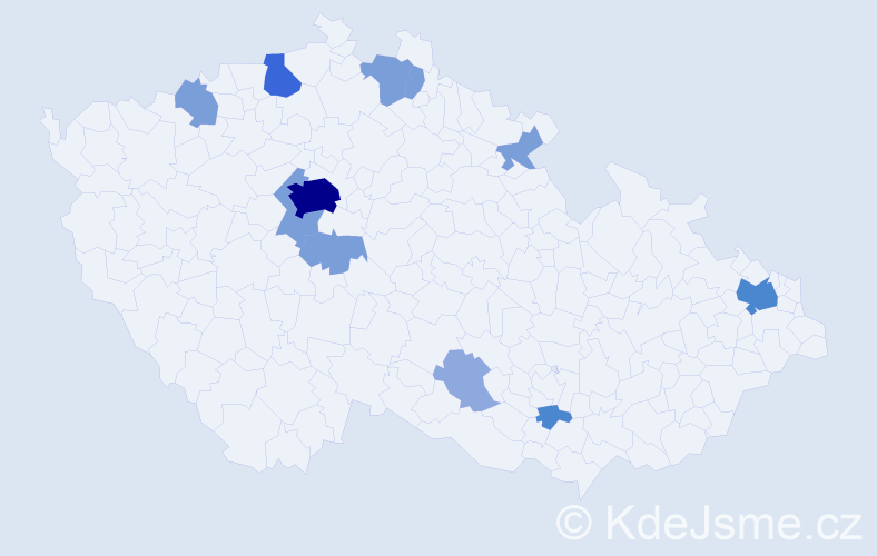 Příjmení: 'Lisák', počet výskytů 30 v celé ČR