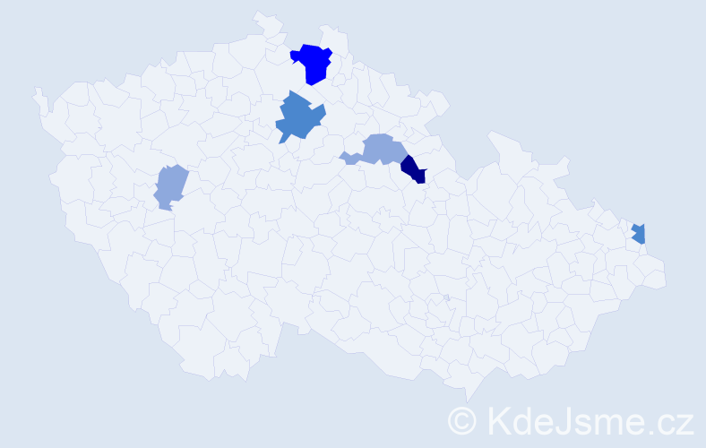 Příjmení: 'Adamčiak', počet výskytů 15 v celé ČR