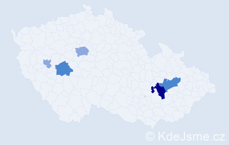 Příjmení: 'Veruňák', počet výskytů 11 v celé ČR