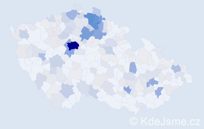 Příjmení: 'Kopal', počet výskytů 772 v celé ČR