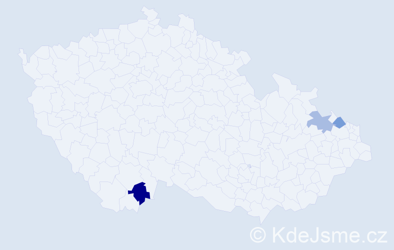 Příjmení: 'Martinusová', počet výskytů 7 v celé ČR
