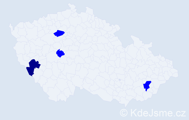 Příjmení: 'Šášová', počet výskytů 5 v celé ČR