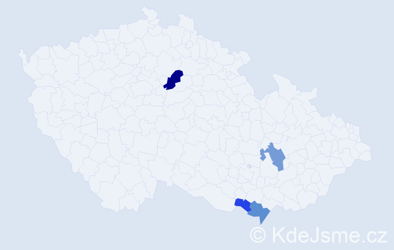 Příjmení: 'Pankivová', počet výskytů 8 v celé ČR