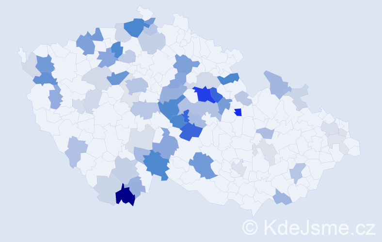 Příjmení: 'Zelinger', počet výskytů 208 v celé ČR