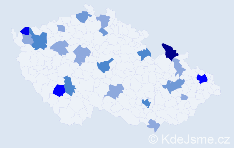 Příjmení: 'Šramková', počet výskytů 50 v celé ČR