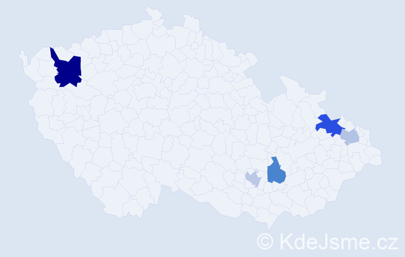 Příjmení: 'Spirová', počet výskytů 8 v celé ČR