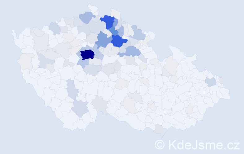 Příjmení: 'Drbohlav', počet výskytů 532 v celé ČR