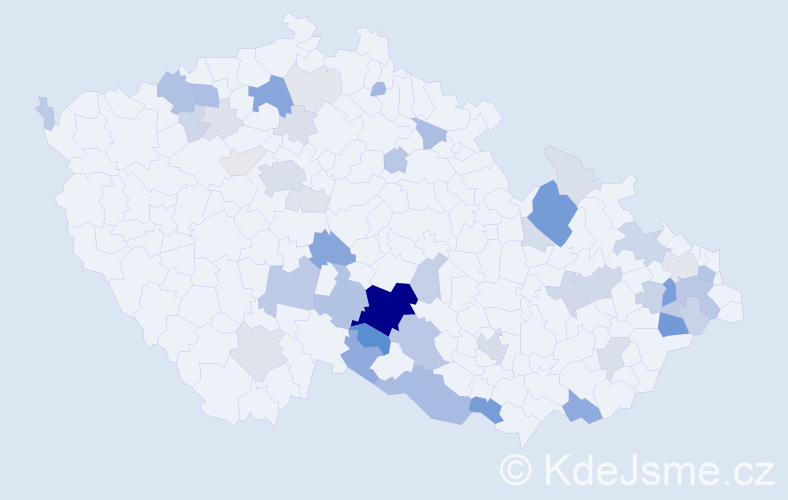 Příjmení: 'Talpa', počet výskytů 179 v celé ČR