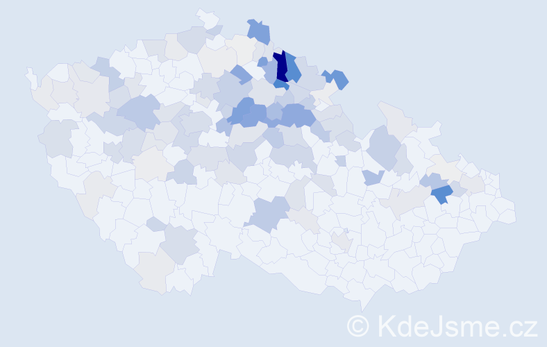 Příjmení: 'Hamáčková', počet výskytů 371 v celé ČR