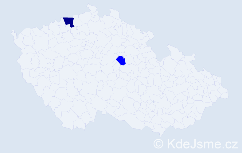 Příjmení: 'Bokser', počet výskytů 3 v celé ČR