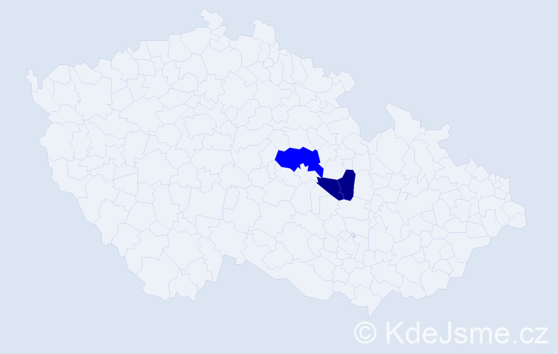Příjmení: 'Porubyaková', počet výskytů 5 v celé ČR