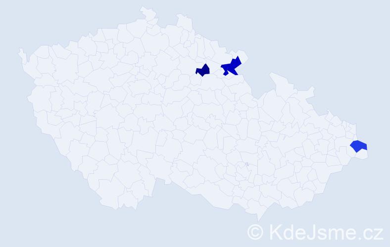 Příjmení: 'Aresinová', počet výskytů 6 v celé ČR