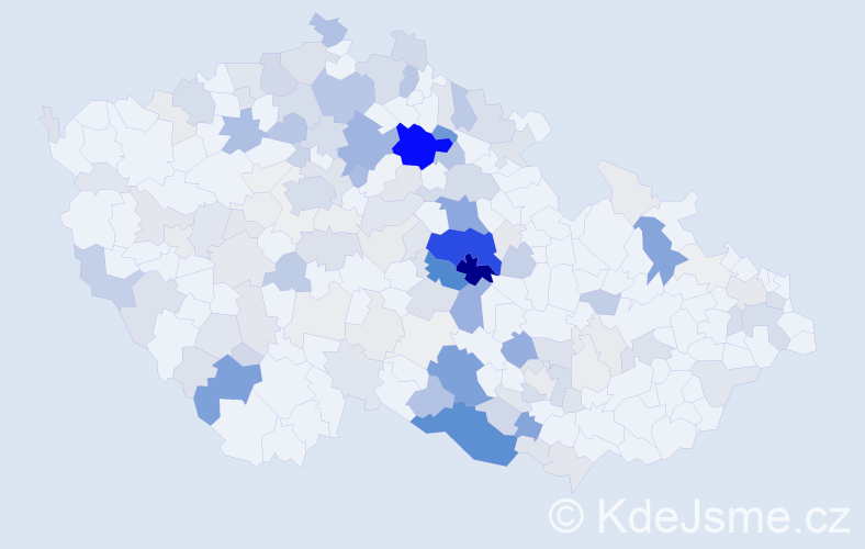 Příjmení: 'Plíšek', počet výskytů 586 v celé ČR