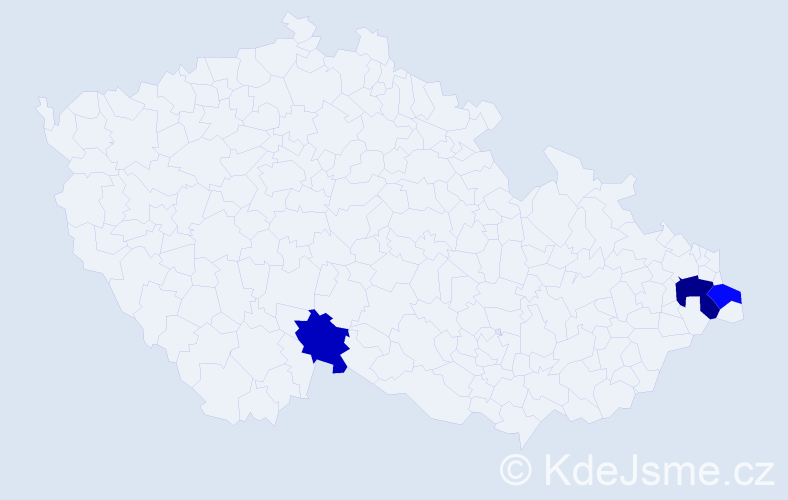 Příjmení: 'Andruszkiwová', počet výskytů 4 v celé ČR