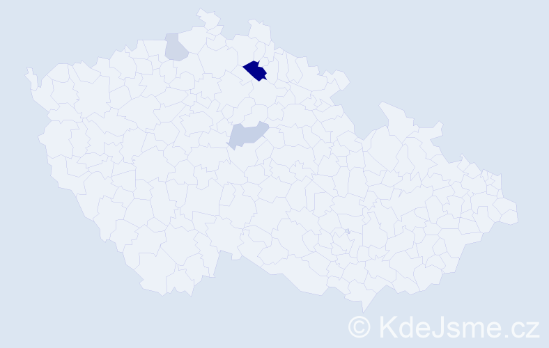Příjmení: 'Roubičková', počet výskytů 7 v celé ČR
