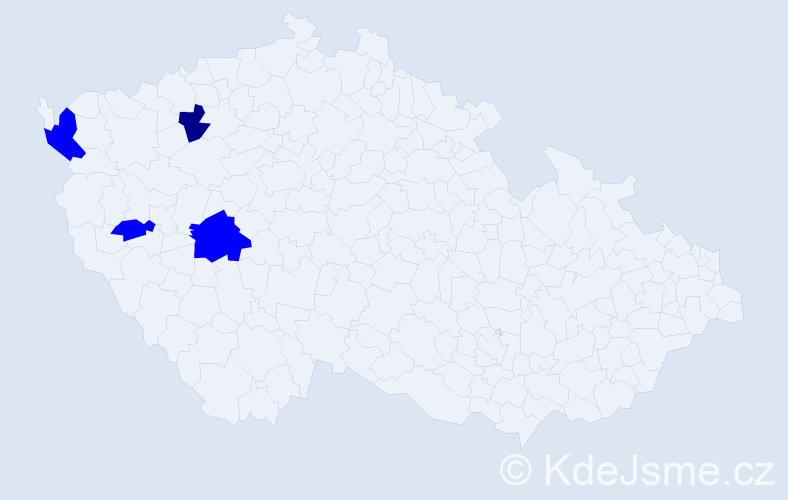 Příjmení: 'Hattová', počet výskytů 5 v celé ČR