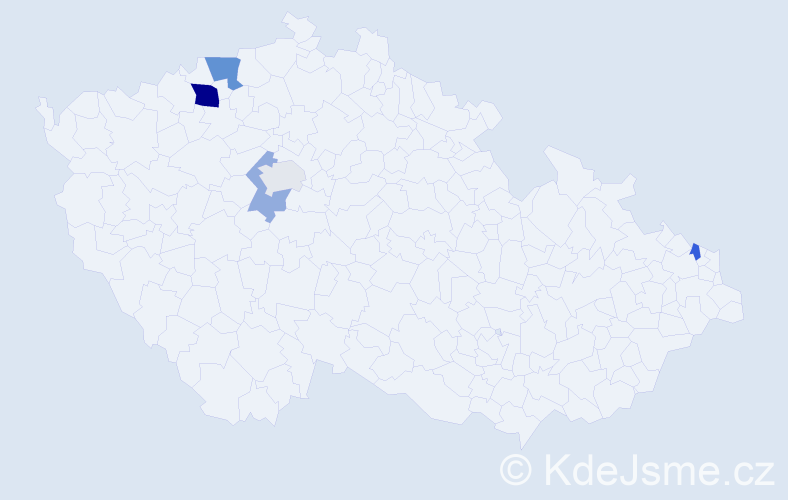 Příjmení: 'Schühlerová', počet výskytů 9 v celé ČR