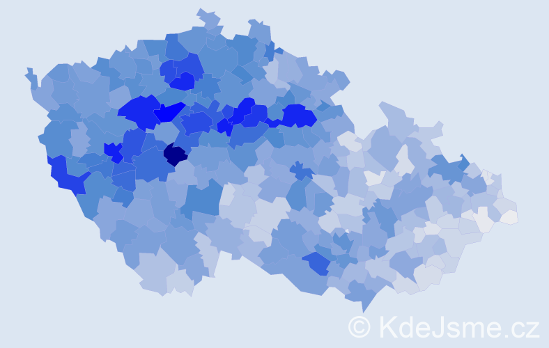 Příjmení: 'Černá', počet výskytů 18370 v celé ČR