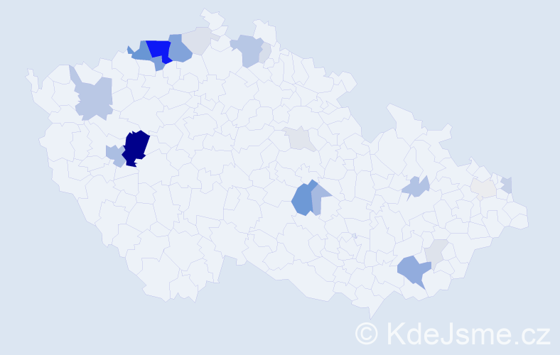 Příjmení: 'Lučková', počet výskytů 85 v celé ČR