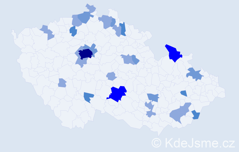 Příjmení: 'Buryánková', počet výskytů 56 v celé ČR