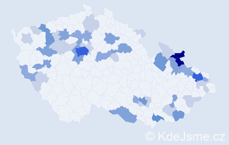 Příjmení: 'Repka', počet výskytů 118 v celé ČR