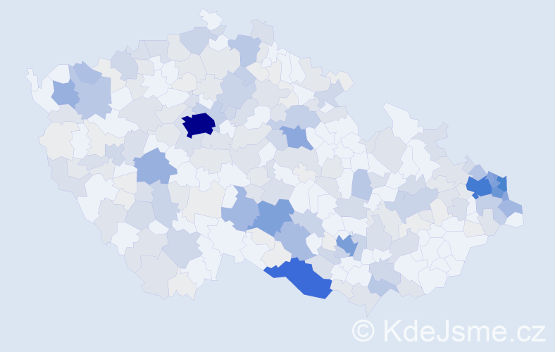 Příjmení: 'Koch', počet výskytů 875 v celé ČR