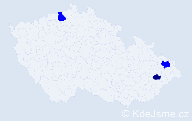 Příjmení: 'Kasanič', počet výskytů 4 v celé ČR