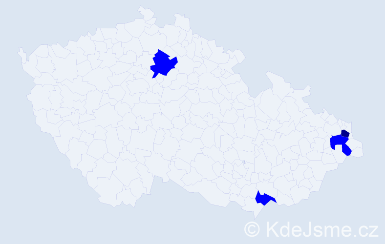 Příjmení: 'Loga', počet výskytů 5 v celé ČR