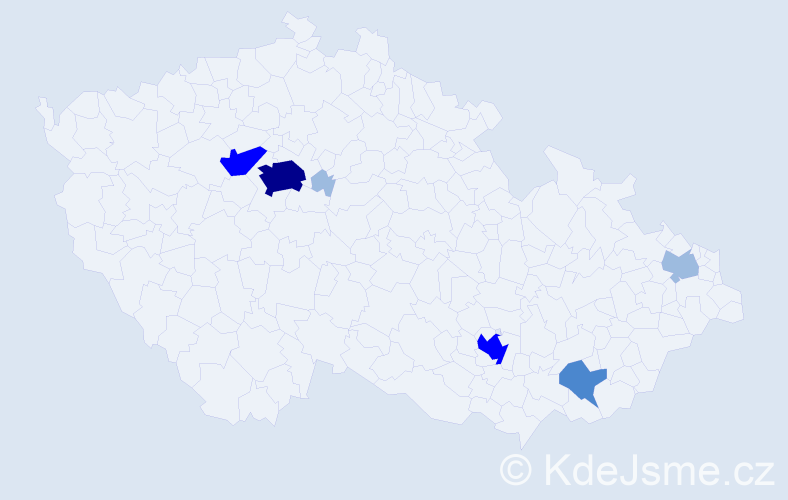 Příjmení: 'Sánchezová', počet výskytů 14 v celé ČR
