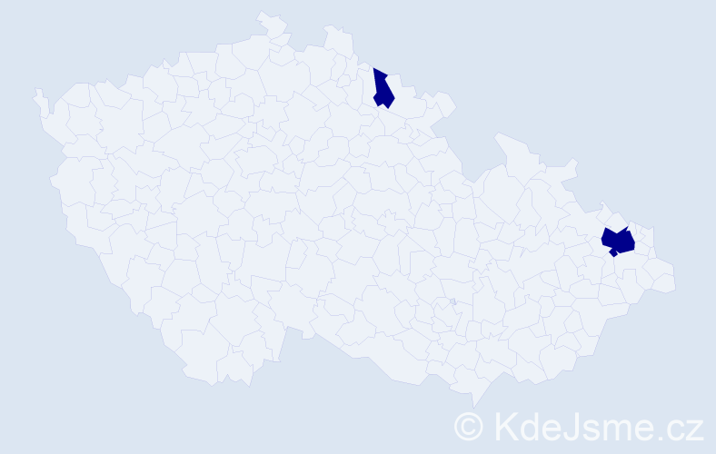 Příjmení: 'Machilová', počet výskytů 4 v celé ČR