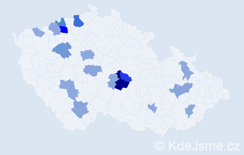 Příjmení: 'Krovová', počet výskytů 51 v celé ČR