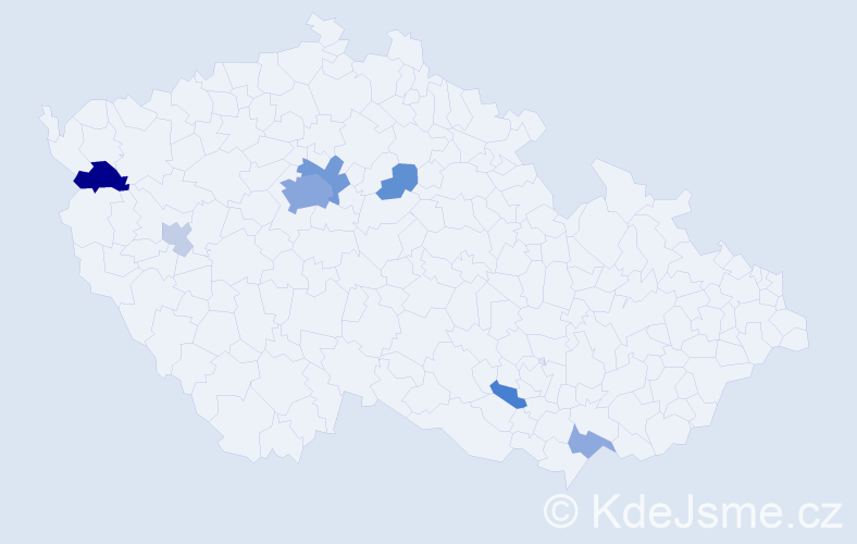 Příjmení: 'Kononenko', počet výskytů 20 v celé ČR