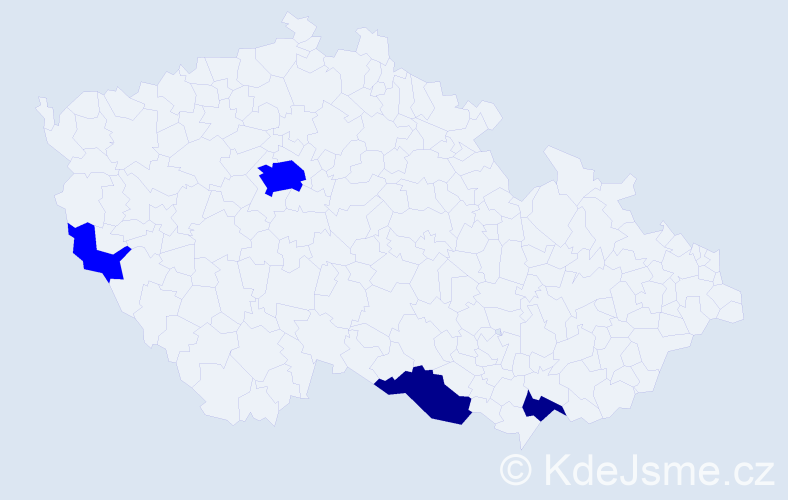 Příjmení: 'Nilsen', počet výskytů 6 v celé ČR