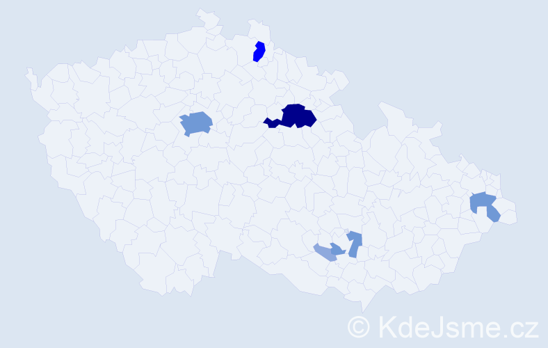 Příjmení: 'Maskal', počet výskytů 17 v celé ČR