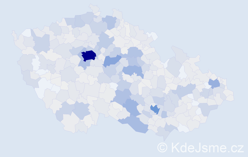 Příjmení: 'Jeřábek', počet výskytů 3519 v celé ČR