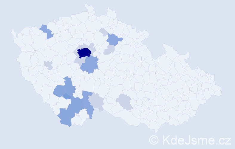 Příjmení: 'Činátlová', počet výskytů 49 v celé ČR