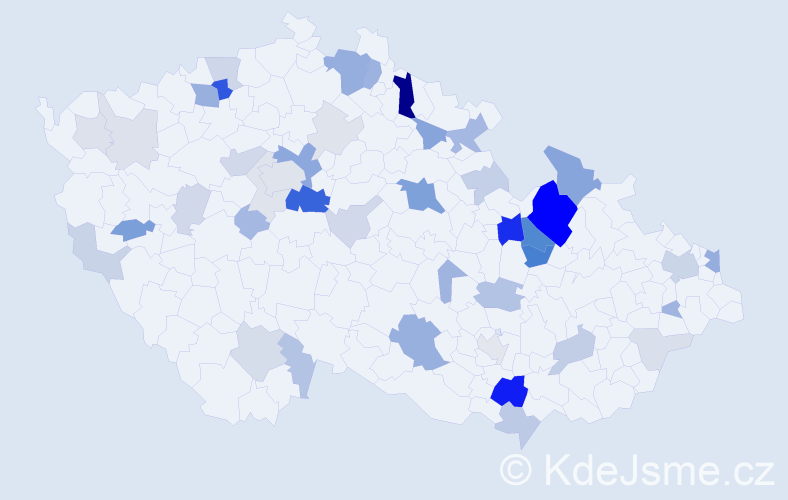 Příjmení: 'Hauk', počet výskytů 143 v celé ČR