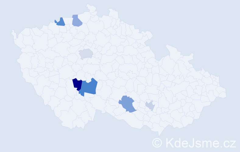 Příjmení: 'Busínská', počet výskytů 9 v celé ČR