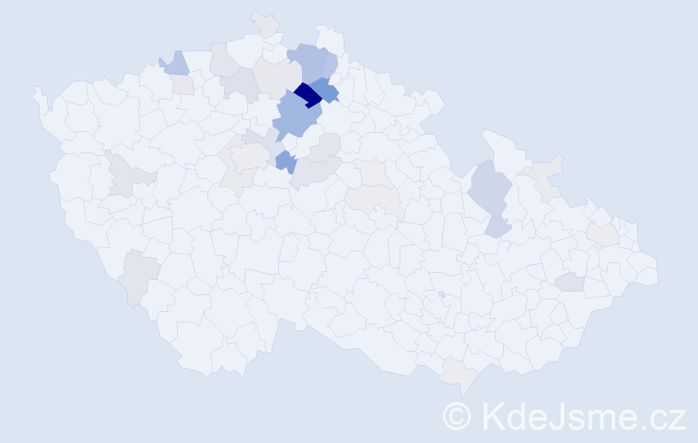 Příjmení: 'Flanderka', počet výskytů 139 v celé ČR