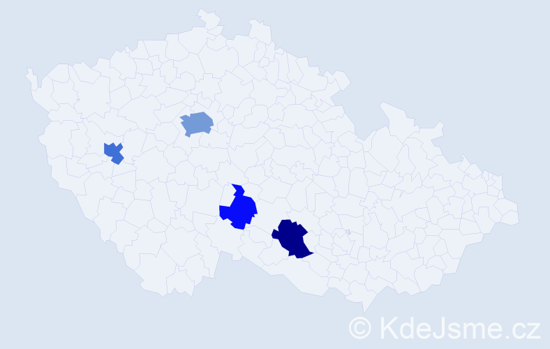 Příjmení: 'Meczlová', počet výskytů 11 v celé ČR