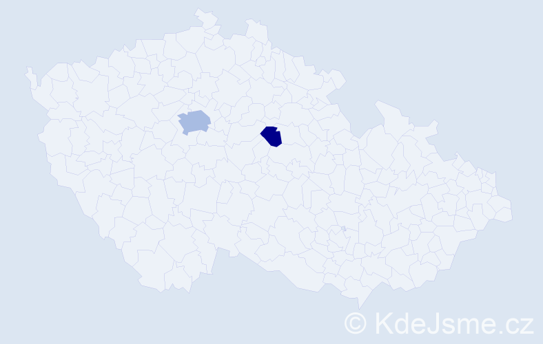 Příjmení: 'Rubel', počet výskytů 5 v celé ČR