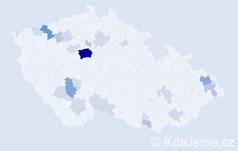 Příjmení: 'Moroz', počet výskytů 53 v celé ČR