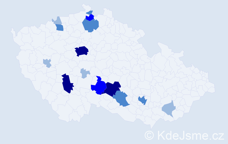 Příjmení: 'Bakus', počet výskytů 33 v celé ČR